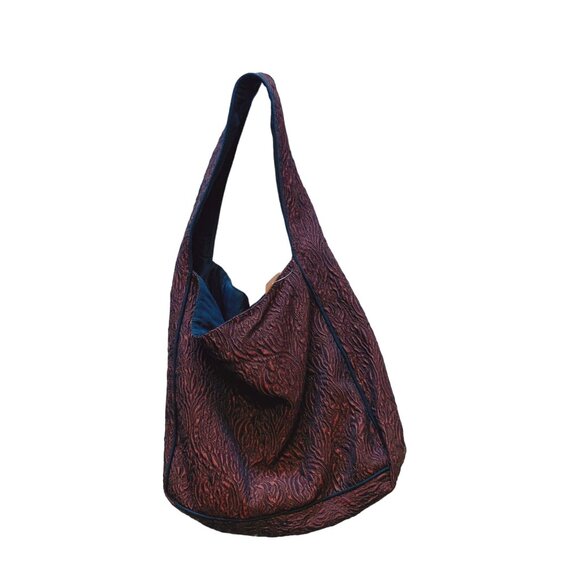 Mycra Pac One Brown/Black Reversible Textured Long Coat W/Matching Handbag Size - Picture 6 of 11